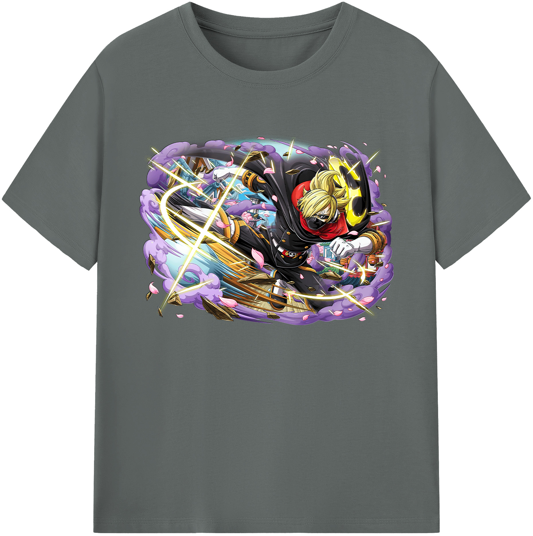 （画像用） ワンピース サンジ ONE PIECE Sanji 綿100％ メンズ半袖Tシャツ｜肌触りやわらか＆通気性